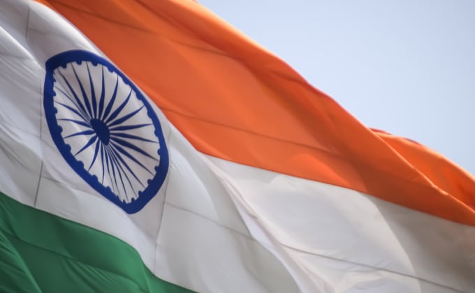 The flag of India